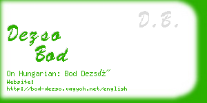 dezso bod business card